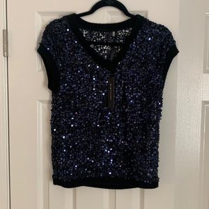 Elie Tahari sequin sweater vest